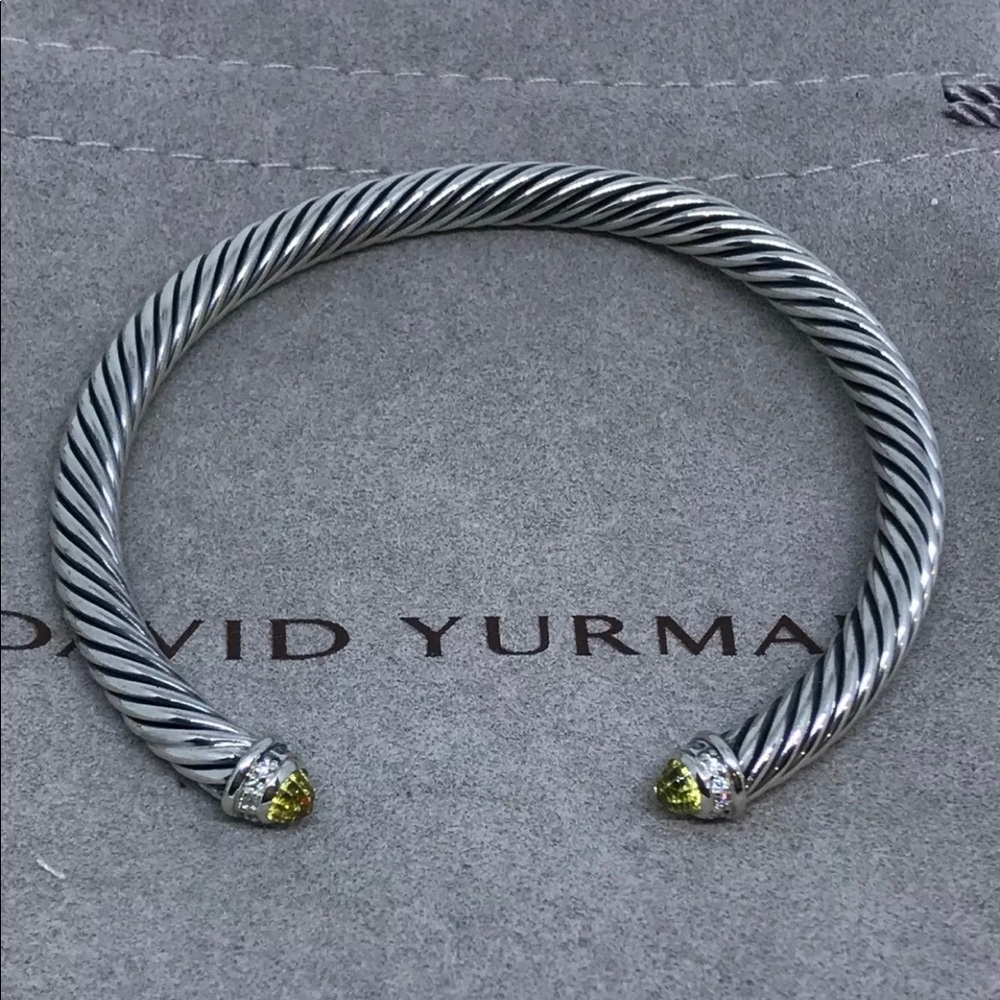 David Yurman 5mm Lemon Citrine Diamond Bracelet